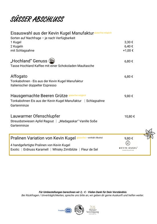 Speisekarte Löwen Seite 4